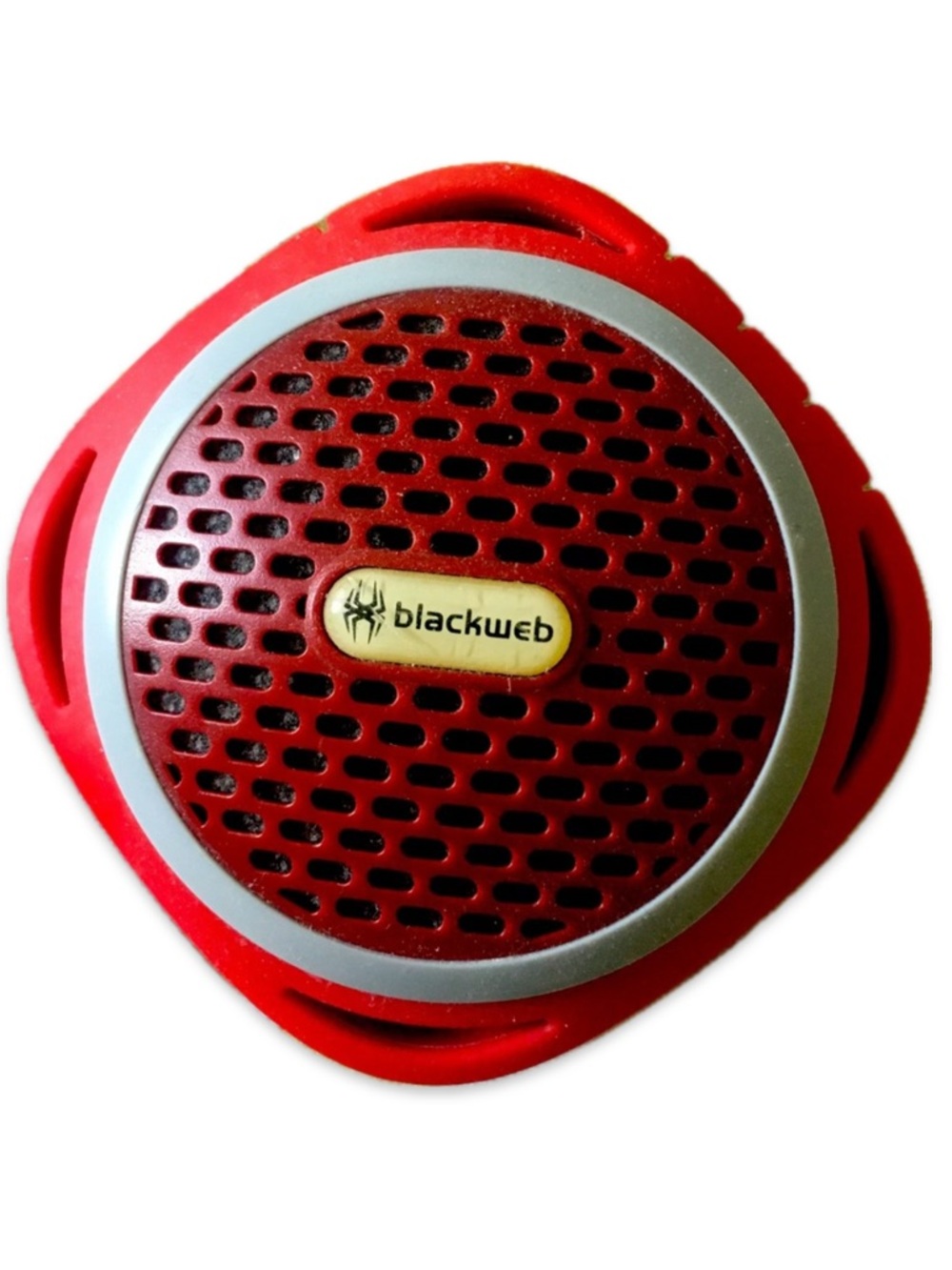 Blackweb Red Soundclip Portable Bluetooth Speaker Splash Resistant Carabiner
